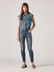 Levi's Dżinsy "721" - Skinny fit - w kolorze granatowym rozmiar: W31/L32. Niebieskie jeansy Levi's®, l, z aplikacjami, z podwyższonym stanem. Za 229.95 zł.