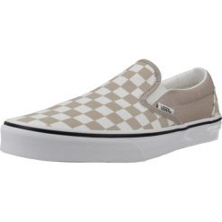 Buty VANS CLASSIC SLIP ON CHECKB Beżowy. Brązowe trekkingi Vans, z tkaniny, trekkingowe. Za 316.99 zł.