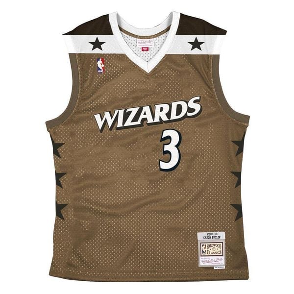 Koszulka NBA Washington Wizards Caron Butler. Żółte bluzki Mitchell & Ness, bez wzorów, sportowe, bez kołnierzyka, bez ramiączek. Za 468.10 zł.
