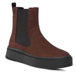 Sztyblety Vagabond Shoemakers. Brązowe botki Vagabond Shoemakers, bez wzorów, bez obcasa, na płaskiej podeszwie, bez zapięcia. Za 639.99 zł.