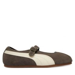 Baleriny Puma. Brązowe baleriny Puma, bez wzorów, bez obcasa. Za 329.99 zł.