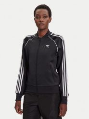Adidas Bluza SST adicolor Satin JZ6733 Czarny Regular Fit. Czarne bluzy Adidas, xl, bez wzorów, z syntetyku, bez kaptura. Za 369.99 zł.
