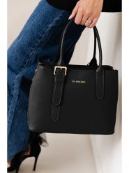 Lia Biassoni Skórzana torebka w kolorze czarnym - 33 x 25 x 11 cm rozmiar: onesize. Czarne torby na ramię Lia Biassoni, bez wzorów, z materiału, przez ramię, bez dodatków. Za 304.99 zł.