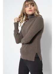 Perfect Cashmere Kaszmirowy golf "Tracy" w kolorze brązowym rozmiar: M. Brązowe golfy Perfect Cashmere, m, bez wzorów, z kaszmiru, bez ramiączek. Za 330.20 zł.