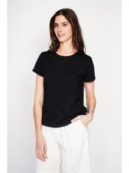 ASSUILI Koszulka w kolorze czarnym rozmiar: 38. Czarne bluzki Assuili, bez wzorów, bez kołnierzyka, bez ramiączek. Za 56.99 zł.
