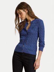 LAUREN RALPH LAUREN Kardigan 200P14040502 Fioletowy Regular Fit. Fioletowe kardigany Lauren Ralph Lauren, xs, bez wzorów, z bawełny. Za 949.99 zł.