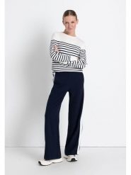 More & More Sweter w kolorze kremowo-granatowym rozmiar: 42. Brązowe swetry More & More, bez wzorów, bez ramiączek. Za 117.73 zł.