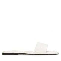Klapki Calvin Klein. Białe klapki Calvin Klein, bez wzorów, bez obcasa. Za 249.99 zł.
