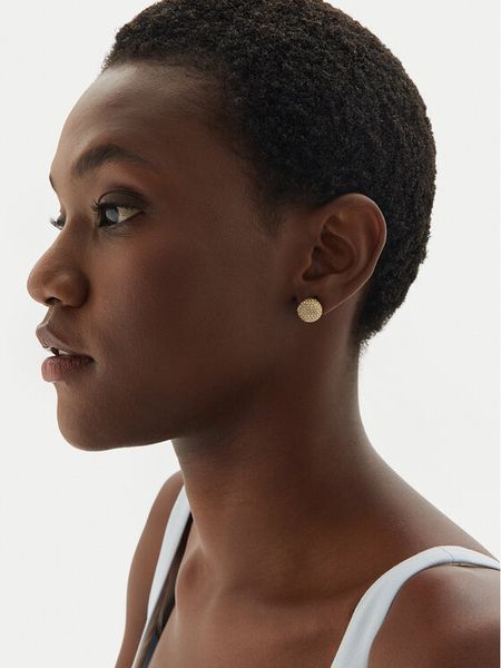 Guess Kolczyki JUBE04 457JW Złoty. Żółte kolczyki Guess, metalowe. Za 169.99 zł.