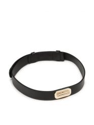 Tommy Hilfiger Pasek na talię Turnlock 2.5 AW0AW14723 Czarny. Czarne paski TOMMY HILFIGER, bez wzorów, ze skóry. Za 199.99 zł.