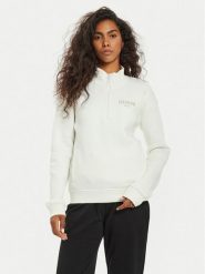 Guess Bluza V4BQ18 KCHX0 Biały Regular Fit. Białe bluzy Guess, xs, z aplikacjami, z bawełny, bez kaptura. Za 359.99 zł.