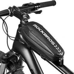 Torba rowerowa Rockbros na ramę. Czarne torebki klasyczne ROCKBROS, bez wzorów, bez dodatków. Za 59.99 zł.