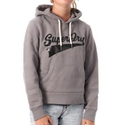 Bluza damska z kapturem Superdry Super Athletics. Szare bluzy Superdry, l, bez wzorów, z bawełny, z kapturem. Za 349.40 zł.