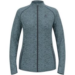 Bluza rozpinana damska ODLO Mid layer full zip TENCIA. Niebieskie bluzy sportowe Odlo, l, bez wzorów, z materiału, bez kaptura. Za 449.99 zł.