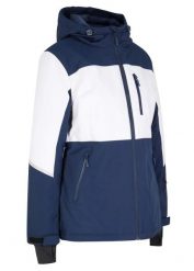 Wodoodporna funkcyjna kurtka narciarska. Niebieskie kurtki narciarskie bonprix, bez wzorów, bez kaptura, narciarskie. Za 389.99 zł.