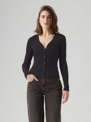 Levi's Kardigan w kolorze czarnym rozmiar: S. Czarne kardigany Levi's®, s, bez wzorów, ze splotem. Za 118.84 zł.