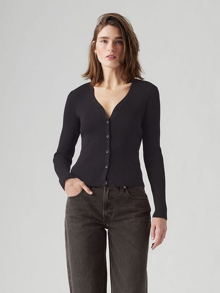 Levi's Kardigan w kolorze czarnym rozmiar: S. Czarne kardigany Levi's®, s, bez wzorów, ze splotem. Za 115.78 zł.