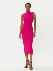 MICHAEL Michael Kors Sukienka dzianinowa MR582UN33D Różowy Slim Fit. Czerwone sukienki MICHAEL Michael Kors, l, bez wzorów, z dzianiny, bez kołnierzyka, bez ramiączek. Za 499.99 zł.