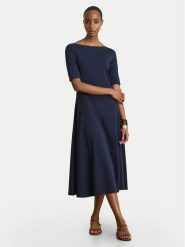 LAUREN RALPH LAUREN Sukienka koktajlowa Munzie 200973599005 Granatowy Regular Fit. Niebieskie sukienki Lauren Ralph Lauren, s, bez wzorów, z bawełny, wizytowe, bez kołnierzyka, bez ramiączek. Za 729.99 zł.