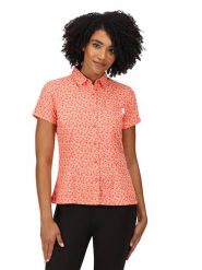 Regatta Koszula "Mindano VI" w kolorze pomarańczowym rozmiar: 36. Pomarańczowe koszule Regatta, bez wzorów, bez kołnierzyka, bez ramiączek. Za 54.95 zł.