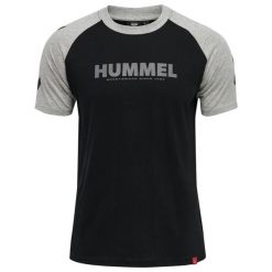 Koszulka Hummel Legacy Blocked. Czarne bluzki Hummel, xs, bez wzorów, z bawełny, sportowe, bez kołnierzyka, bez ramiączek. W wyprzedaży za 71.10 zł.