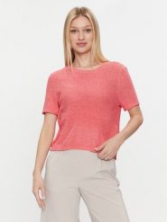 ONLY Sweter Sunny 15254282 Różowy Regular Fit. Czerwone swetry Only, s, bez wzorów, z syntetyku, bez ramiączek. Za 59.99 zł.