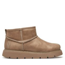 Śniegowce Skechers. Brązowe trapery i śniegowce Skechers. Za 269.99 zł.