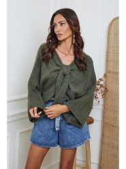 So Cachemire Sweter "Chiwel" w kolorze khaki rozmiar: XL. Brązowe swetry So Cachemire, xl, bez wzorów, z wełny, bez ramiączek. Za 244.22 zł.