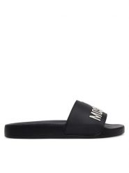 LOVE MOSCHINO Klapki JA28052G0MI14000 Czarny. Czarne klapki Love Moschino, bez wzorów, z tworzywa sztucznego, bez obcasa. Za 329.99 zł.