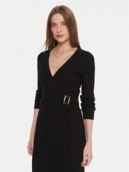 Kontatto Kardigan 3M0954C Czarny Slim Fit. Czarne kardigany Kontatto, m, bez wzorów, z syntetyku. Za 589.99 zł.