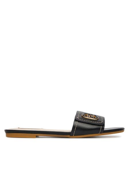 Liu Jo Klapki Sandy 03 SA6127 P0102 Czarny. Czarne klapki Liu Jo, bez wzorów, ze skóry, bez obcasa. Za 258.99 zł.