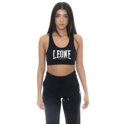 Odzież sportowa miękki na siłownia na co dzień. Czarna bielizna sportowa LEONE 1947 APPAREL, xs, bez wzorów, z bawełny. W wyprzedaży za 44.86 zł.