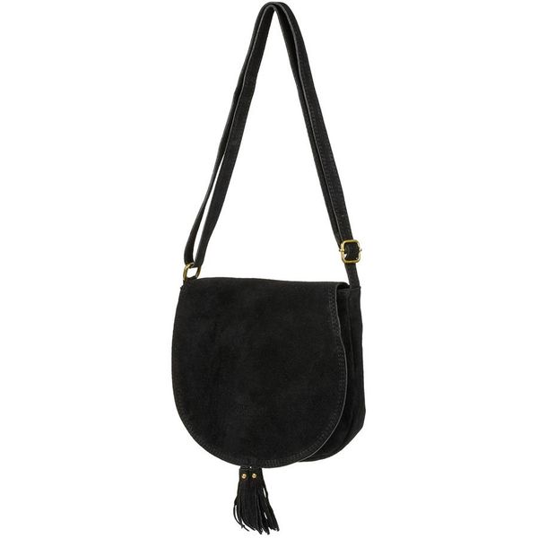 Listonoszka włoska skóra BELTIMORE czarna B66. Czarne torebki klasyczne bez wzorów, ze skóry, na ramię, zamszowe, bez dodatków. Za 144.90 zł.