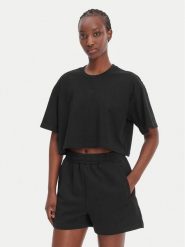 Reebok T-Shirt Reebok x Ewa Chodakowska Olka RK25612CCW Czarny Relaxed Fit. Czarne t-shirty Reebok, l, bez wzorów, z bawełny, bez kołnierzyka, bez ramiączek. Za 79.99 zł.