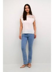Cream Bluzka w kolorze białym rozmiar: 36. Białe bluzki Cream, bez wzorów, z koronki, bez kołnierzyka, bez ramiączek. Za 79.03 zł.