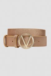 VALENTINO Złoty pasek damski Hampton, Rozmiar XS. Żółte paski Valentino by Mario Valentino, bez wzorów. W wyprzedaży za 190.99 zł.