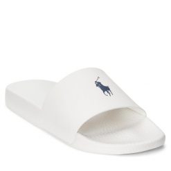 Klapki Polo Ralph Lauren. Białe klapki Polo Ralph Lauren, bez wzorów, bez obcasa. Za 359.99 zł.
