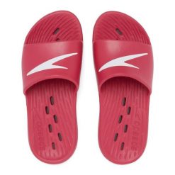 Klapki basenowe damskie Speedo Slide. Białe klapki Speedo, bez wzorów, bez obcasa. Za 122.17 zł.