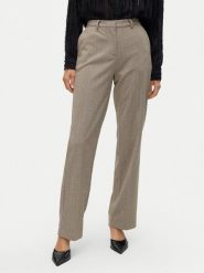 Vero Moda Spodnie materiałowe Kawi 10319665 Beżowy Straight Fit. Brązowe spodnie materiałowe Vero Moda, bez wzorów, z materiału. Za 99.99 zł.