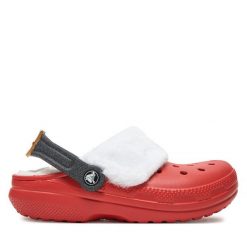 Klapki Crocs. Czerwone klapki Crocs, bez wzorów, bez obcasa. Za 259.99 zł.