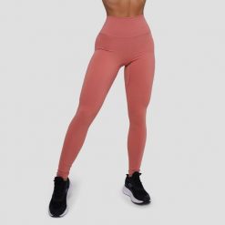 Legginsy damskie functional training z wysokim stanem łososiowe FIT. Czerwone legginsy GYMBEAM, xs, bez wzorów, z elastanu, z podwyższonym stanem. Za 112.90 zł.