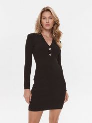 Liu Jo Sukienka dzianinowa MF3381 MA18F Czarny Slim Fit. Czarne sukienki Liu Jo, xl, bez wzorów, z dzianiny, bez kołnierzyka, bez ramiączek. Za 429.99 zł.