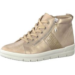 Sneakersy w kolorze jasnoróżowym. Czerwone trampki Tamaris, bez wzorów, bez zapięcia. W wyprzedaży za 118.95 zł.