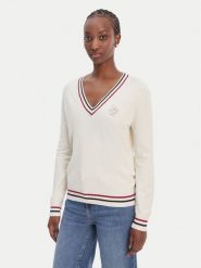 Liu Jo Sport Sweter TA6068 MS49I Biały Regular Fit. Białe swetry Liu Jo Sport, l, bez wzorów, z wiskozy, bez ramiączek. Za 429.99 zł.