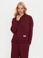 Tommy Hilfiger Bluza UW0UW04783 Bordowy Regular Fit. Czerwone bluzy TOMMY HILFIGER, s, bez wzorów, bez kaptura. Za 199.99 zł.