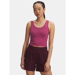 Koszulka Under Armour Vanish Seamless Tank. Czerwone koszulki sportowe Under Armour, bez wzorów, bez ramiączek. Za 129.99 zł.