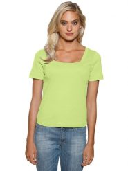 Heine Koszulka w kolorze zielonym rozmiar: 42. Zielone bluzki Heine, bez wzorów, bez kołnierzyka, bez ramiączek. Za 56.99 zł.