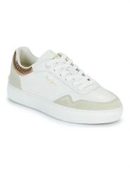 Pepe Jeans FOOTWEAR Skórzane sneakersy "Camden" w kolorze złoto-kremowym rozmiar: 37. Brązowe trampki Pepe Jeans FOOTWEAR, bez wzorów, z jeansu, bez zapięcia. Za 146.28 zł.