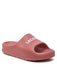 Lacoste Klapki Serve Slide 2.0 747CFA0020 Różowy. Czerwone klapki Lacoste, bez wzorów, z syntetyku, bez obcasa. Za 239.99 zł.