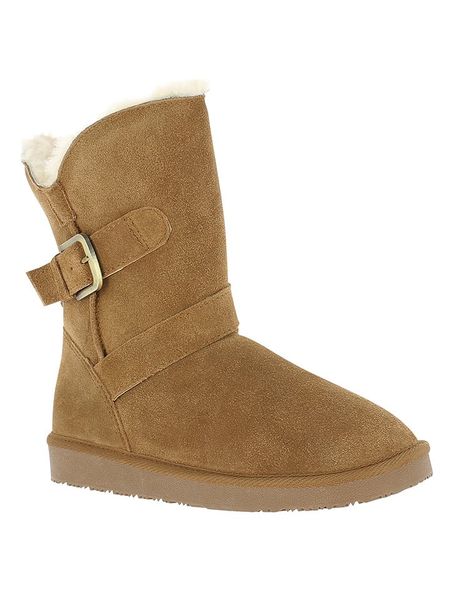 Gooce Skórzane kozaki zimowe "Blume" w kolorze jasnobrązowym rozmiar: 37. Brązowe kozaki Gooce, na zimę, ze skóry, bez obcasa, bez zapięcia. Za 226.77 zł.